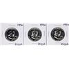 Image 1 : Lot of (3) 1956 Proof Franklin Half Dollar Coins