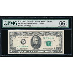 1969 $20 Atlanta Federal Reserve Note PMG 66EPQ