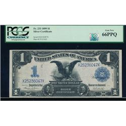 1899 $1 Black Eagle Silver Certificate PCGS 66PPQ