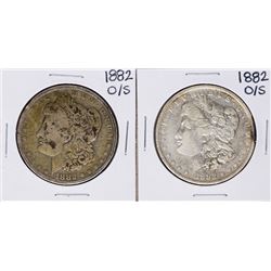 Lot of (2) 1882-O/S $1 Morgan Silver Dollar Coins