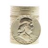 Image 1 : Roll of (20) Brilliant Uncirculated 1954 Franklin Half Dollar Coins