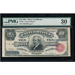 1891 $10 Silver Certificate PMG 30 Very Fine