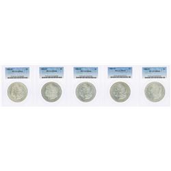 Lot of (5) 1884-O $1 Morgan Silver Dollar Coins PCGS MS64