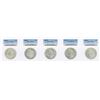 Image 1 : Lot of (5) 1884-O $1 Morgan Silver Dollar Coins PCGS MS64