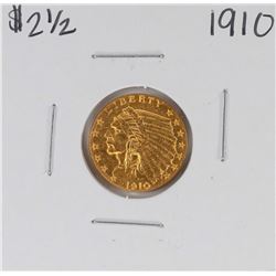 1910 $2 1/2 Indian Head Quarter Eagle Gold Coin