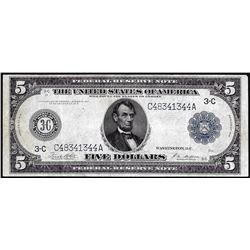 1914 $5 Federal Reserve Bank Note Chicago