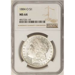 1884-O $1 Morgan Silver Dollar Coin NGC MS64