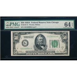 1928A $50 Chicago Federal Reserve Note PMG 64EPQ