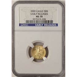 2009 $5 American Gold Eagle Coin NGC MS70 Early Releases