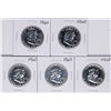Image 1 : Lot of (5) 1960 Proof Franklin Half Dollar Coins