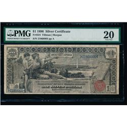 1896 $1 Educational Silver Certificate PMG 20