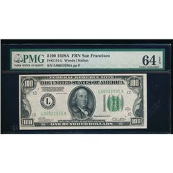 1928A $100 San Francisco Federal Reserve Note PMG 64EPQ