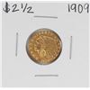 Image 1 : 1909 $2 1/2 Indian Head Quarter Eagle Gold Coin