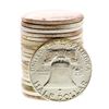 Image 2 : Roll of (20) Brilliant Uncirculated 1962 Franklin Half Dollar Coins
