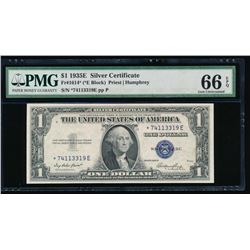 1935E $1 Silver Certificate Star Note PMG 66EPQ