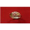 Image 1 : Plated 18KT Gold 4.25ctw Mixed Color Tourmaline Ring