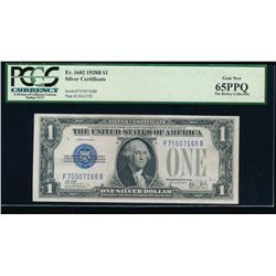 1928B $1 Silver Certificate PCGS 65PPQ