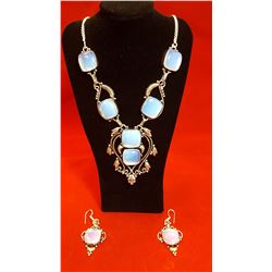 330ctw Opalite Necklace And Earring Set