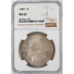 1889 $1 Morgan Silver Dollar Coin NGC MS63