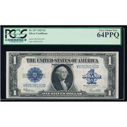 1923 $1 Silver Certificate PCGS 64PPQ