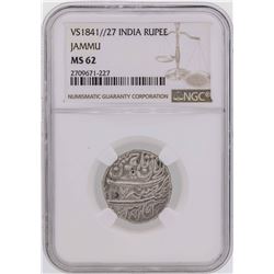 VS1841//27 India Rupee Jammu Coin NGC MS62