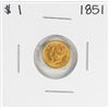 Image 1 : 1851 $1 Liberty Head Gold Dollar Coin