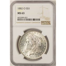 1882-O $1 Morgan Silver Dollar Coin NGC MS63