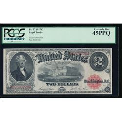 1917 $2 Legal Tender Note PCGS 45PPQ