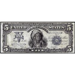 1899 $5 Indian Chief Silver Certificate Note