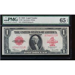 1923 $1 Legal Tender Note PMG 65EPQ