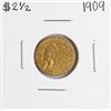 Image 1 : 1909 $2 1/2 Indian Head Quarter Eagle Gold Coin