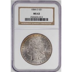 1884-O $1 Morgan Silver Dollar Coin NGC MS62