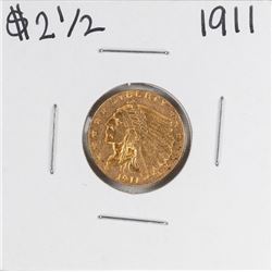 1911 $2 1/2 Indian Head Quarter Eagle Gold Coin