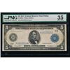 Image 1 : 1914 $5 Dallas Federal Reserve Note PMG 35