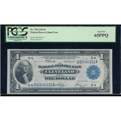 1918 $1 Cleveland Federal Reserve Note PCGS 65PPQ