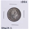 Image 1 : 1883 Kingdom of Hawaii Quarter Coin