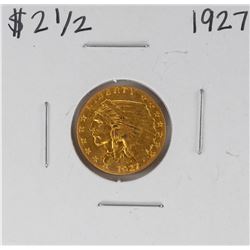 1927 $2 1/2 Indian Head Quarter Eagle Gold Coin