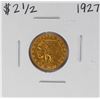 Image 1 : 1927 $2 1/2 Indian Head Quarter Eagle Gold Coin