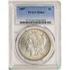 Image 1 : 1887 $1 Morgan Silver Dollar Coin PCGS MS64