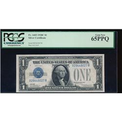 1928C $1 Silver Certificate PCGS 65PPQ