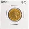 Image 1 : 1854 $3 Indian Princess Head Gold Coin