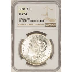 1883-O $1 Morgan Silver Dollar Coin NGC MS64