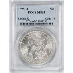 1898-O $1 Morgan Silver Dollar Coin PCGS MS63