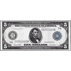 1914 $5 Federal Reserve Note Chicago