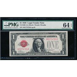 1928 $1 Legal Tender Note PMG 64EPQ