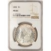 Image 1 : 1892 $1 Morgan Silver Dollar Coin NGC MS61