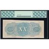 Image 2 : 1863 $20 Confederate States of America Note PCGS 40