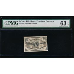 3 Cent Third Issue Fractional Note PMG 63EPQ