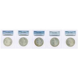 Lot of (5) 1884-O $1 Morgan Silver Dollar Coins PCGS MS64