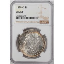 1898-O $1 Morgan Silver Dollar Coin NGC MS63